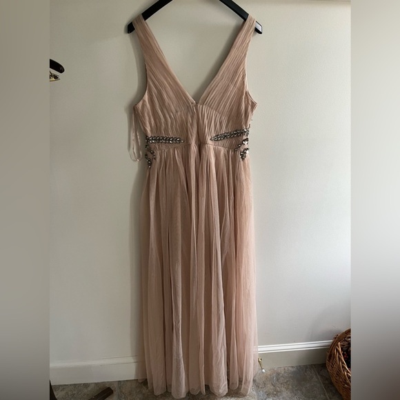 BHLDN Isabel Maxi Dress Sequins in Cream Size 12 NWT - Picture 8 of 16
